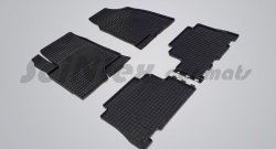 Износостойкие коврики в салон с рисунком Сетка SeiNtex Premium 4 шт. (резина) Chevrolet Captiva  дорестайлинг (2006-2011)