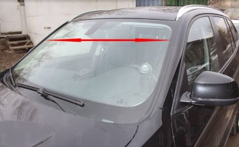 1 849 р. Водостоки лобового стекла Стрелка 11  Chevrolet Captiva (2011-2016) (Автомобиль с рейлингами)  с доставкой в г. Калуга. Увеличить фотографию 5