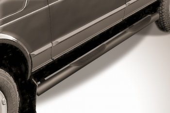8 999 р. Защита порогов d76 труба Slitkoff (с поступью)  Chevrolet Captiva (2013-2016) (Цвет: серебристый)  с доставкой в г. Калуга. Увеличить фотографию 1