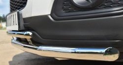 17 999 р. Защита переднего бампера (2 трубыØ63 и 42 мм, нержавейка) Russtal  Chevrolet Captiva (2013-2016)  с доставкой в г. Калуга. Увеличить фотографию 3