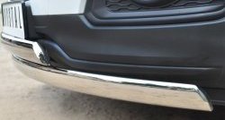 25 999 р. Защита переднего бампера (2 трубыØ75х42 мм, нержавейка) Russtal Chevrolet Captiva 2-ой рестайлинг (2013-2016)  с доставкой в г. Калуга. Увеличить фотографию 3