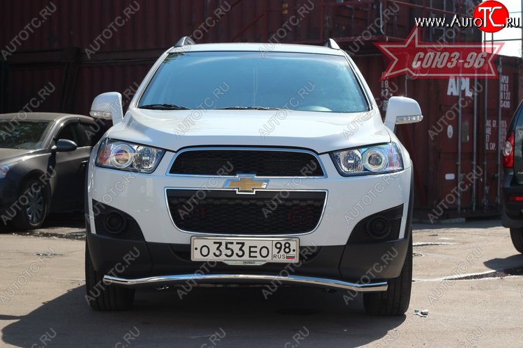 16 469 р. Защита переднего бампера одинарная Souz-96 Premium (d60) Chevrolet Captiva 1-ый рестайлинг (2011-2013)  с доставкой в г. Калуга