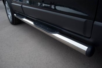 14 299 р. Защита порогов из трубы d76 мм с пластиковыми вставками для ног Russtal v2  Chevrolet Captiva (2011-2013)  с доставкой в г. Калуга. Увеличить фотографию 3