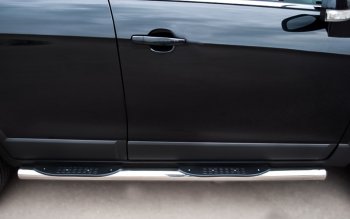 15 599 р. Защита порогов из трубы d76 мм с пластиковыми вставками для ног Russtal v3 Chevrolet Captiva 1-ый рестайлинг (2011-2013)  с доставкой в г. Калуга. Увеличить фотографию 1