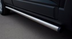 13 849 р. Защита порогов из круглой трубы диаметром 63 мм Russtal Chevrolet Captiva 1-ый рестайлинг (2011-2013) (Защита порогов с со скосами на торцах (вариант 1))  с доставкой в г. Калуга. Увеличить фотографию 6