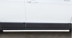 13 849 р. Защита порогов из круглой трубы диаметром 63 мм (рестайлинг) Russtal  Chevrolet Captiva (2013-2016) (Защита порогов с со скосами на торцах (вариант 1))  с доставкой в г. Калуга. Увеличить фотографию 5