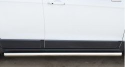 13 849 р. Защита порогов из круглой трубы диаметром 63 мм (рестайлинг) Russtal  Chevrolet Captiva (2013-2016) (Защита порогов с со скосами на торцах (вариант 1))  с доставкой в г. Калуга. Увеличить фотографию 8