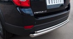 17 749 р. Защита заднего бампера (Ø63 и 42 мм, нержавейка) Russtal  Chevrolet Captiva (2011-2013)  с доставкой в г. Калуга. Увеличить фотографию 2