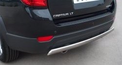 4 879 р. Защита заднего бампера (Ø75x42 мм, нержавейка) Russtal  Chevrolet Captiva (2011-2013)  с доставкой в г. Калуга. Увеличить фотографию 2