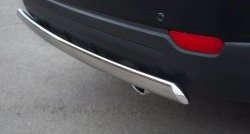 4 879 р. Защита заднего бампера (Ø75x42 мм, нержавейка) Russtal  Chevrolet Captiva (2011-2013)  с доставкой в г. Калуга. Увеличить фотографию 3