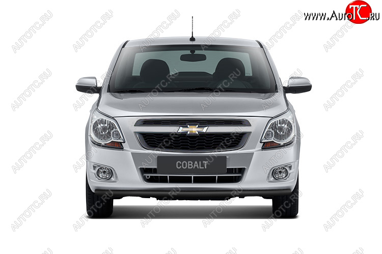3 579 р. Защита переднего бампера Petroil Tuning (Ø38 мм) Chevrolet Cobalt седан 2-ой рестайлинг (2019-2024) (Сталь с полимерным покрытием в цвет: серебристый ❞Искра❝)  с доставкой в г. Калуга