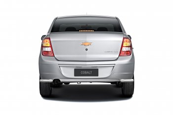 8 799 р. Защита заднего бампера Petroil Tuning (уголки Ø51)  Chevrolet Cobalt (2019-2024) (Нержавейка)  с доставкой в г. Калуга. Увеличить фотографию 2