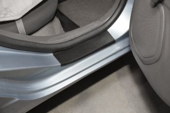 2 099 р. Пороги накладки дверей Petroil Tuning Chevrolet Cobalt седан 2-ой рестайлинг (2019-2024) (Текстурная поверхность)  с доставкой в г. Калуга. Увеличить фотографию 3