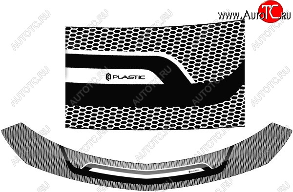 2 599 р. Дефлектор капота CA-Plastiс  Chevrolet Cobalt (2011-2016) (Серия Art черная)  с доставкой в г. Калуга