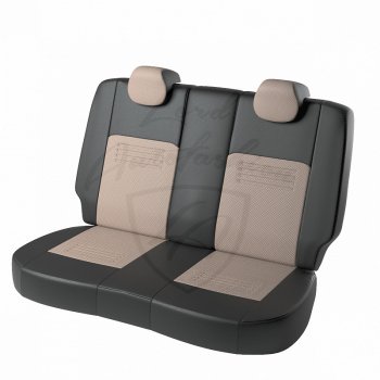 7 399 р. Чехлы для сидений Lord Autofashion Турин (экокожа)  Chevrolet Cobalt (2011-2016) (Чёрный, вставка бежевая)  с доставкой в г. Калуга. Увеличить фотографию 2