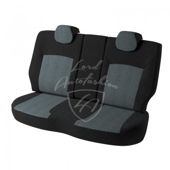 6 499 р. Чехлы для сидений Lord Autofashion Дублин (жаккард)  Chevrolet Cobalt (2011-2016) (Черный, вставка Сеул серый)  с доставкой в г. Калуга. Увеличить фотографию 2