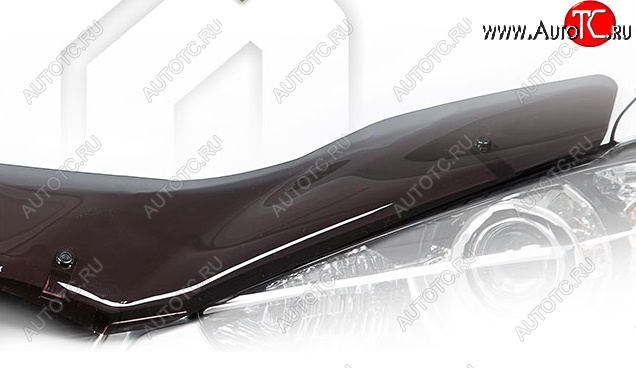 2 169 р. Дефлектор капота CA-Plastiс  Chevrolet Cruze  хэтчбек (2009-2015) (Classic полупрозрачный, Без надписи)  с доставкой в г. Калуга
