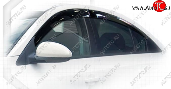 2 059 р. Дефлектора окон CA-Plastiс  Chevrolet Cruze  седан (2009-2015) (Classic полупрозрачный, Без хром.молдинга)  с доставкой в г. Калуга