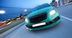 3 529 р. Радиаторная решётка (дорестайлинг) Sport v2 Chevrolet Cruze седан J300 (2009-2012) (Неокрашенная)  с доставкой в г. Калуга. Увеличить фотографию 4