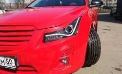 999 р. Реснички на фары Tuning-Sport v2  Chevrolet Cruze ( седан,  хэтчбек) (2009-2015) (Неокрашенные)  с доставкой в г. Калуга. Увеличить фотографию 1