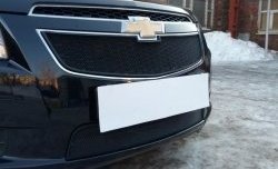 1 469 р. Нижняя сетка на бампер Russtal (черная)  Chevrolet Cruze ( седан,  хэтчбек) (2009-2015)  с доставкой в г. Калуга. Увеличить фотографию 3