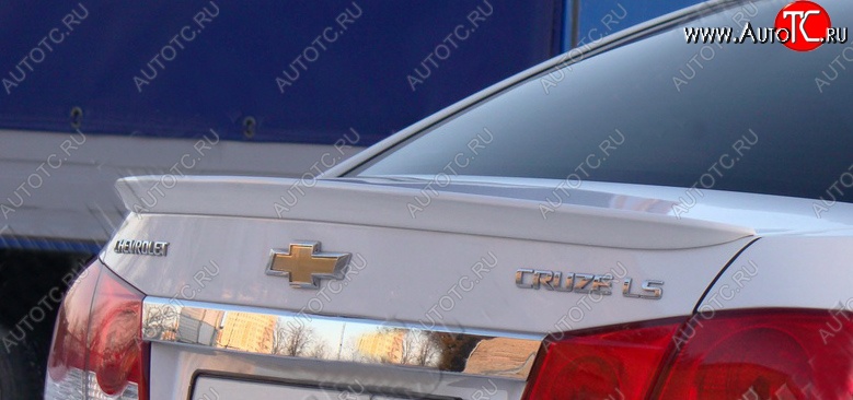 2 989 р. Лип спойлер Tuning-Sport  Chevrolet Cruze  седан (2009-2012) (Неокрашенный)  с доставкой в г. Калуга
