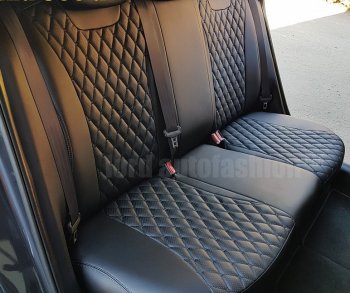 13 649 р. Чехлы для сидений Lord Autofashion Байрон (экокожа)  Chevrolet Cruze  седан (2009-2015) (Чёрный, вставка чёрная, строчка чёрная)  с доставкой в г. Калуга. Увеличить фотографию 3