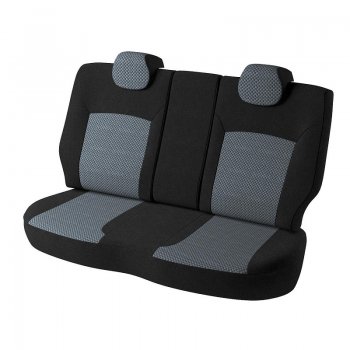 4 849 р. Чехлы для сидений Дублин (жаккард)  Chevrolet Cruze  седан (2009-2015) (Черный, вставка Стежок серый)  с доставкой в г. Калуга. Увеличить фотографию 2