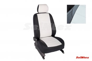 6 249 р. Чехлы для сидений Seintex (экокожа) Chevrolet Cruze седан J300 (2009-2012) (Черный+белый)  с доставкой в г. Калуга. Увеличить фотографию 1
