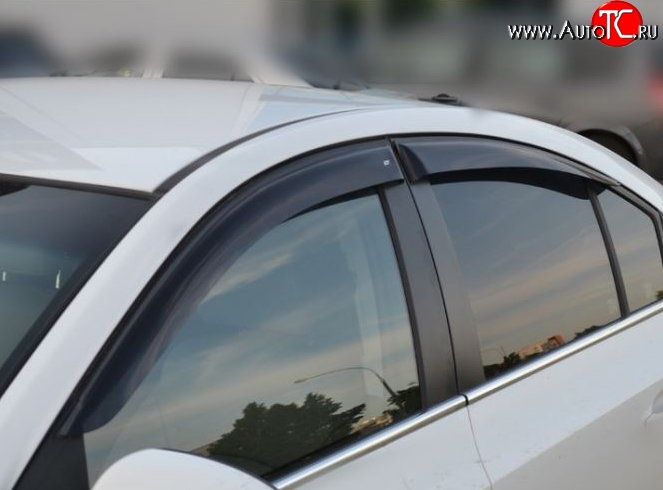 999 р. Комплект дефлекторов окон (ветровиков) 4 шт. Russtal  Chevrolet Cruze ( седан,  хэтчбек) (2009-2015)  с доставкой в г. Калуга