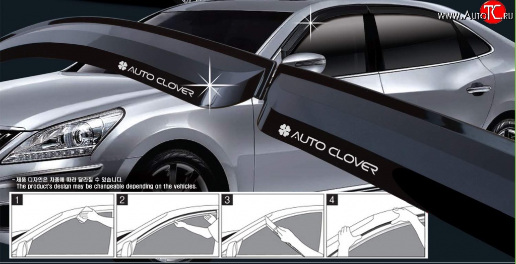 1 249 р. Дефлектора окон Avtoclover Chevrolet Cruze хэтчбек J305 (2012-2015)  с доставкой в г. Калуга