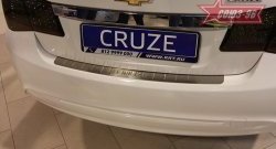 1 529 р. Накладка на задний бампер Souz-96 (штампованная) Chevrolet Cruze седан J300 (2012-2015)  с доставкой в г. Калуга. Увеличить фотографию 2