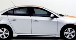 4 199 р. Пороги накладки Extrime  Chevrolet Cruze ( седан,  хэтчбек) (2009-2015) (Неокрашенные)  с доставкой в г. Калуга. Увеличить фотографию 1