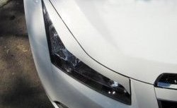999 р. Реснички на фары RS-style Chevrolet Cruze седан J300 (2012-2015) (Неокрашенные)  с доставкой в г. Калуга. Увеличить фотографию 1