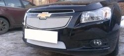 1 559 р. Нижняя сетка на бампер Russtal (хром)  Chevrolet Cruze ( седан,  хэтчбек) (2009-2015)  с доставкой в г. Калуга. Увеличить фотографию 3