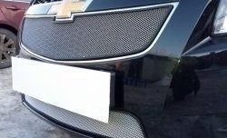 1 559 р. Нижняя сетка на бампер Russtal (хром)  Chevrolet Cruze ( седан,  хэтчбек) (2009-2015)  с доставкой в г. Калуга. Увеличить фотографию 4