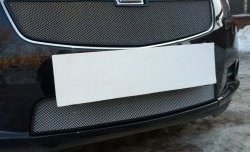 1 559 р. Нижняя сетка на бампер Russtal (хром)  Chevrolet Cruze ( седан,  хэтчбек) (2009-2015)  с доставкой в г. Калуга. Увеличить фотографию 5