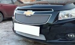 1 559 р. Нижняя сетка на бампер Russtal (хром)  Chevrolet Cruze ( седан,  хэтчбек) (2009-2015)  с доставкой в г. Калуга. Увеличить фотографию 6