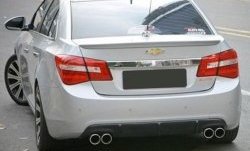 2 999 р. Лип спойлер CT  Chevrolet Cruze  седан (2009-2012) (Неокрашенный)  с доставкой в г. Калуга. Увеличить фотографию 2