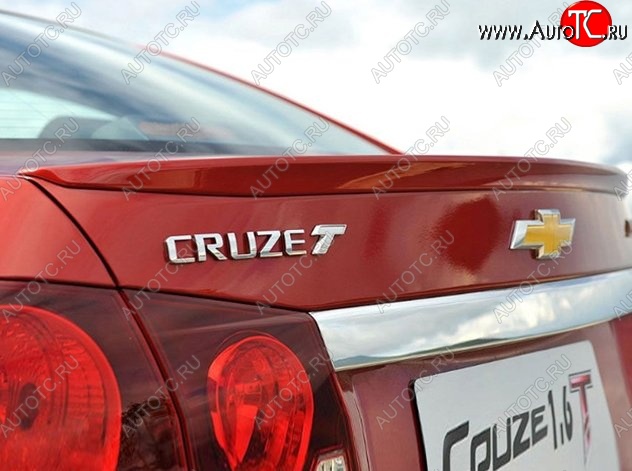 2 749 р. Лип спойлер Lip Chevrolet Cruze седан J300 (2009-2012) (Неокрашенный)  с доставкой в г. Калуга