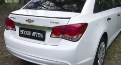 1 759 р. Лип спойлер RA Chevrolet Cruze седан J300 (2009-2012) (Неокрашенный)  с доставкой в г. Калуга. Увеличить фотографию 1