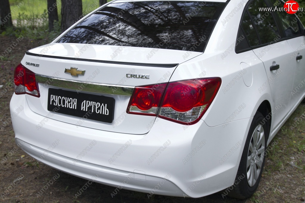 1 759 р. Лип спойлер RA  Chevrolet Cruze  седан (2009-2015) (Неокрашенный)  с доставкой в г. Калуга