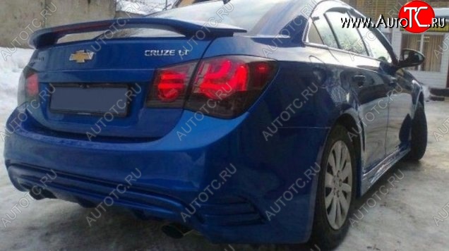 6 999 р. Задний бампер Sport  Chevrolet Cruze ( седан,  хэтчбек) (2009-2015) (Неокрашенный)  с доставкой в г. Калуга