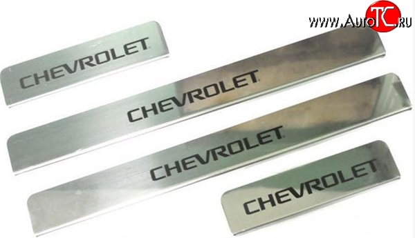 919 р. Накладки на порожки автомобиля M-VRS (нанесение надписи методом окраски) Chevrolet Cruze седан J300 (2012-2015)  с доставкой в г. Калуга