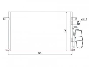 Радиатор кондиционера SAT Chevrolet Epica V250 (2006-2012)