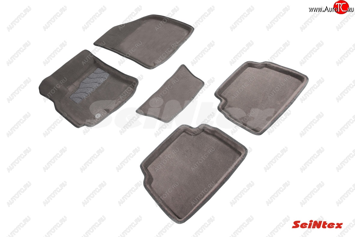 3 879 р. Комплект ворсовых 
 ковриков в салон Seintex (3D)  Chevrolet Lacetti ( седан,  универсал,  хэтчбек) (2002-2013) (Серый)  с доставкой в г. Калуга