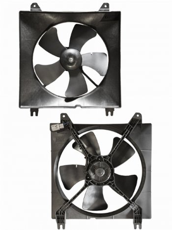 Вентилятор радиатора в сборе SAT Chevrolet (Шевролет) Lacetti (Лачетти) ( седан,  универсал,  хэтчбек) (2002-2013),  Rezzo (Реззо) (2000-2008), Daewoo (Даеву) Gentra (Джентоа) ( KLAS) (2012-2024)