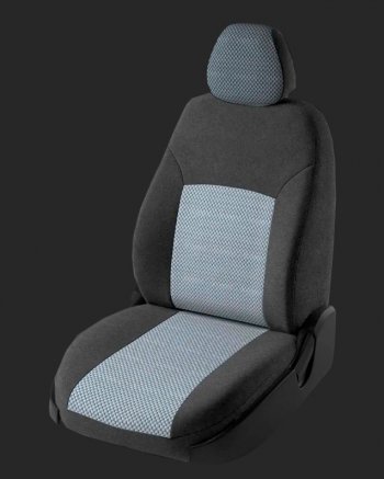 Чехлы для сидений Lord Autofashion Дублин (жаккард, спинка 60/40+подлокотник, 2 Г-образных подголовника) Chevrolet Lacetti универсал (2002-2013)  (Серый, вставка Стежок Серый)