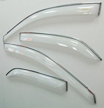 1 799 р. Дефлектора окон CA-Plastic  Chevrolet Lacetti  универсал (2002-2013) (Шелкография белая, Без хром.молдинга)  с доставкой в г. Калуга. Увеличить фотографию 1