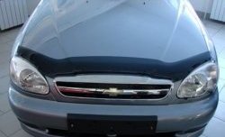 2 069 р. Дефлектор капота NovLine Chevrolet Lanos T100 седан (2002-2017)  с доставкой в г. Калуга. Увеличить фотографию 1
